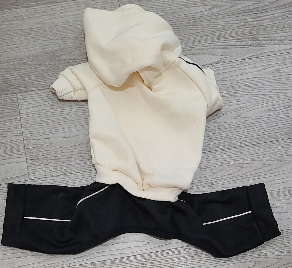 INDUMENTARIA ENTERITO BLANCO Y NEGRO T.M