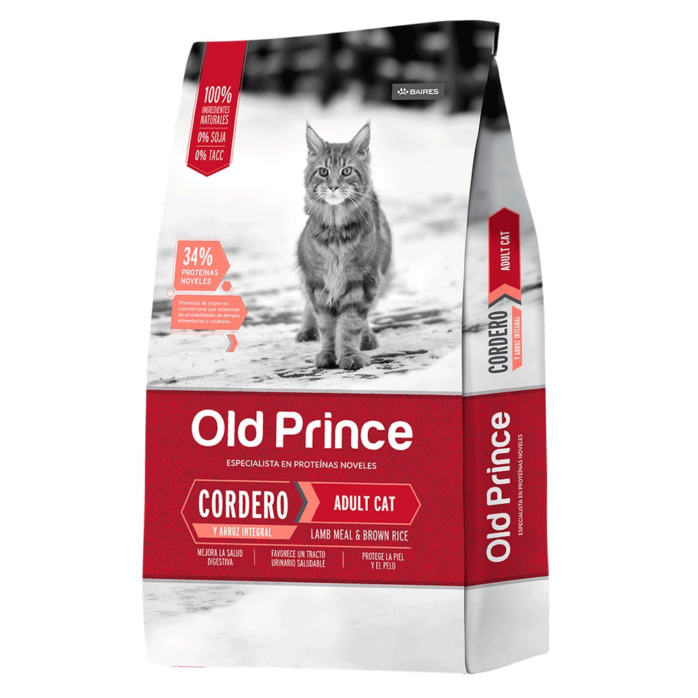 [BZN314] GATOS ALIMENTO OLD PRINCE NOVEL ADULTO CORDERO 3 KG