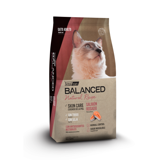 GATOS ALIMENTO VITAL CAN ADULTO BALANCED NATURAL SALMON ROSADO 3KG