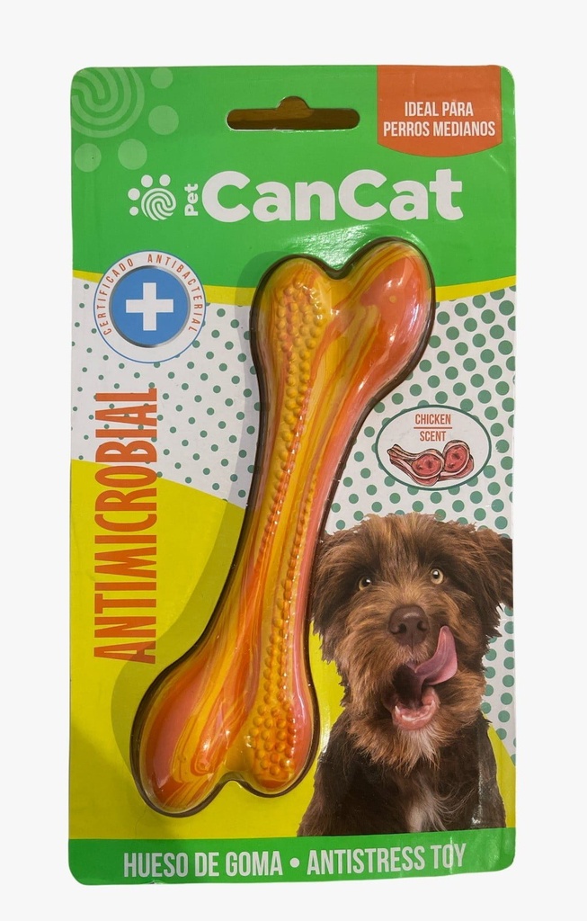 [BZN412] HUESO GOMA ANTIMICROBIAL 10CM - POLLO