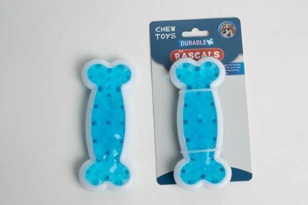 HUESO RIGIDO PLANO CELESTE - BLANCO 14.5X5.8 CM