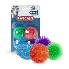 PACK 4 PELOTAS DE GOMA PARA GATOS