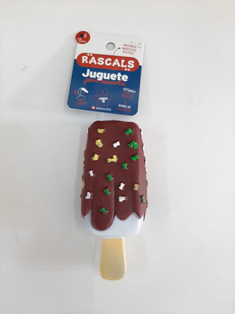 [BZN598] PALETA HELADA MARRON - BLANCO CON CHIFLE