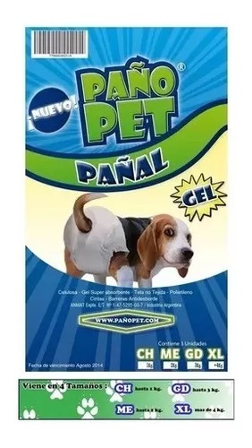 [BZN605] PAÑO PET PAÑAL CHICO X 3 UNIDADES