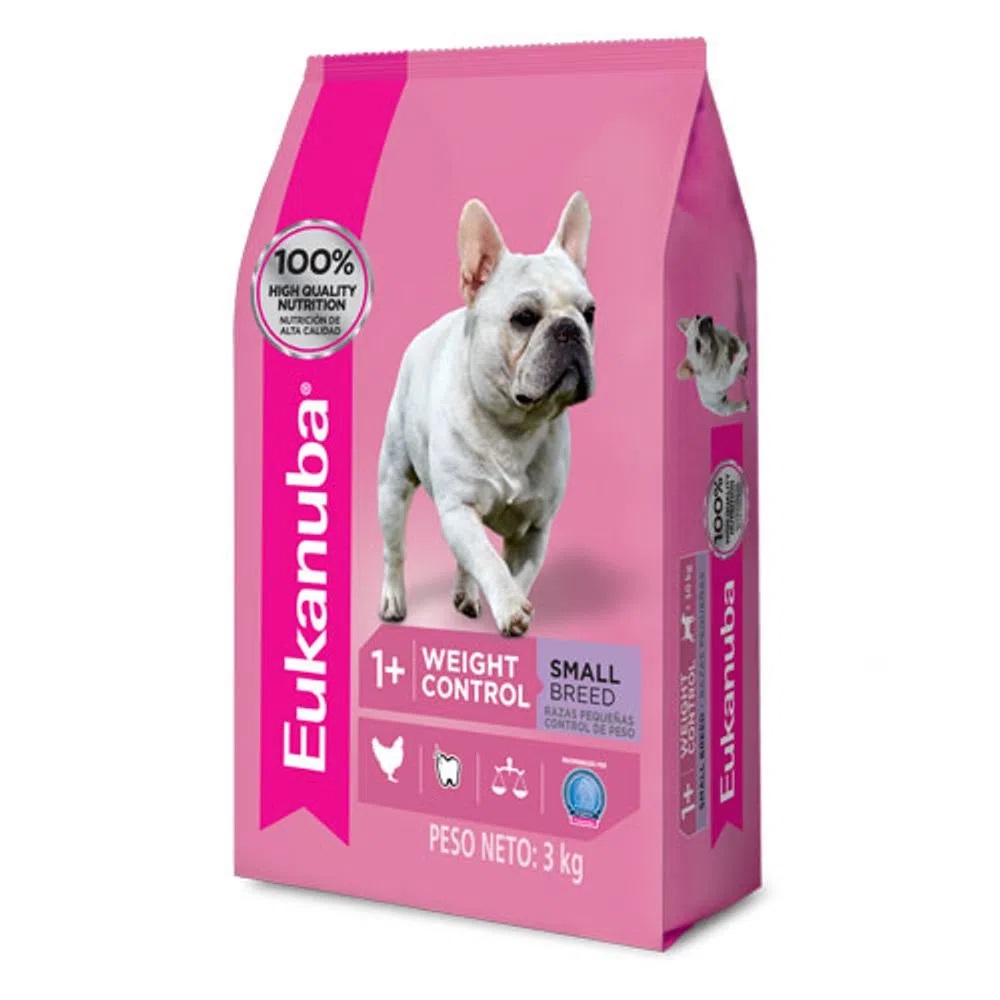 PERROS ALIMENTO EUKANUBA ADULTO PEQUEÑO WEIGHT CONTROL 3 KG