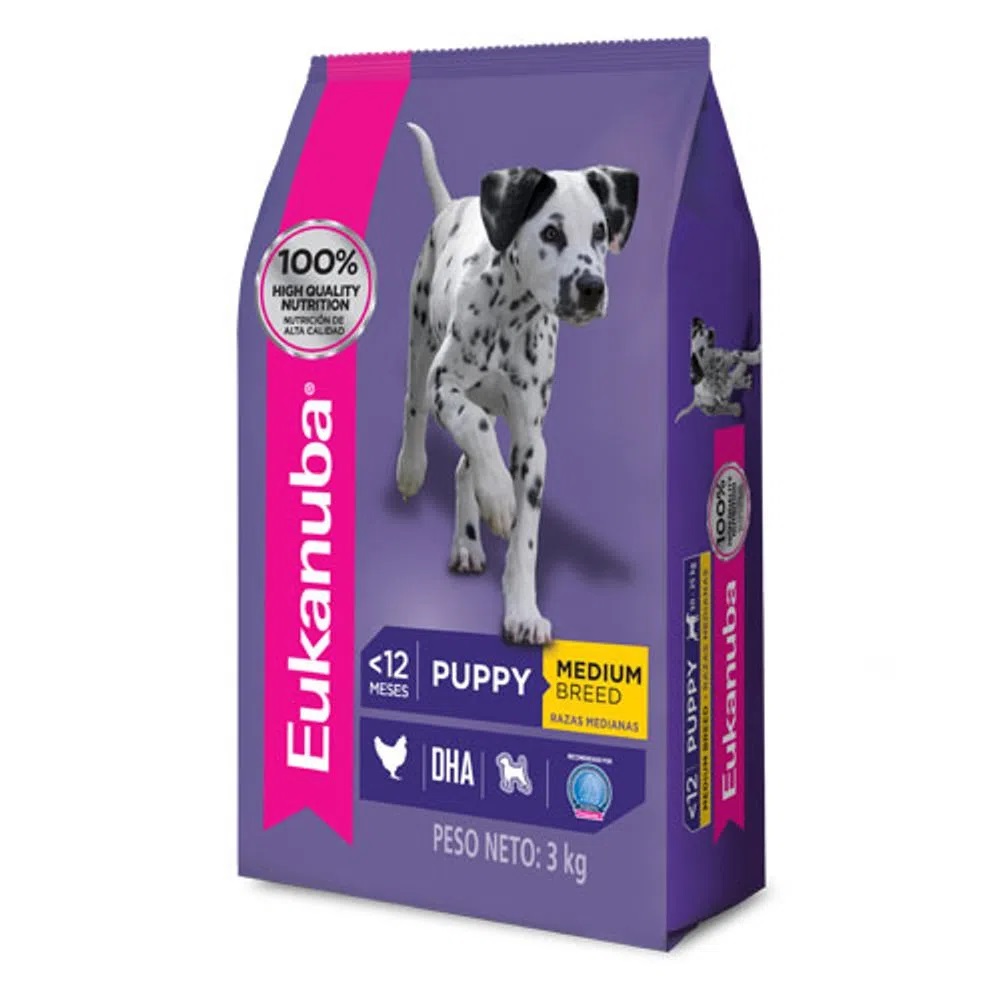 PERROS ALIMENTO EUKANUBA CACHORRO MEDIANO 3 KG