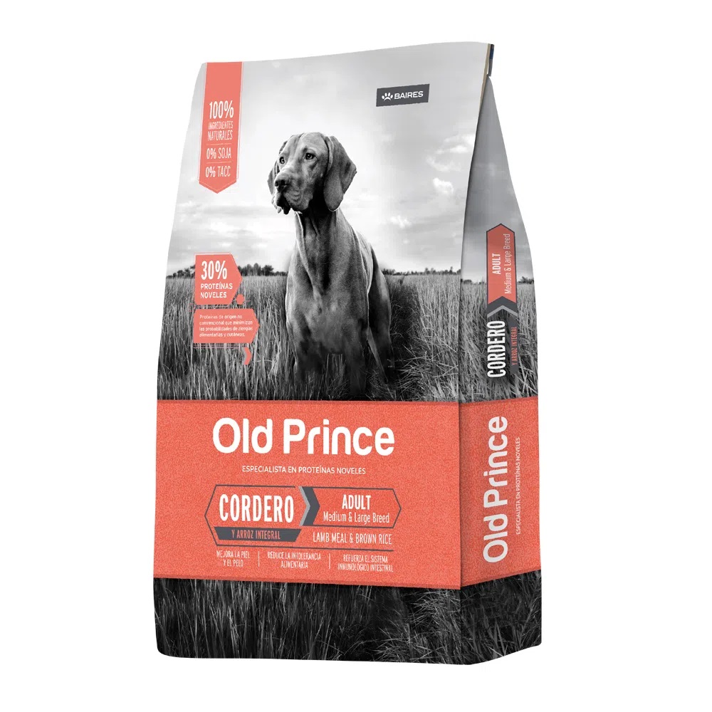 PERROS ALIMENTO OLD PRINCE NOVEL ADULTO MEDIANO GRANDE CORDERO 3 KG