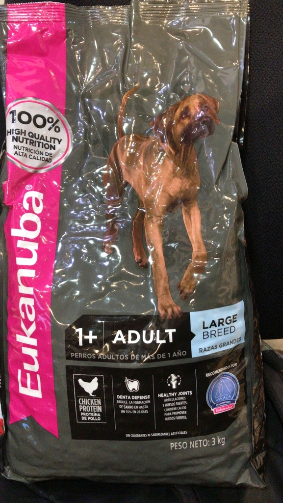 PERROS ALIMENTO EUKANUBA ADULTO GRANDE 3KG