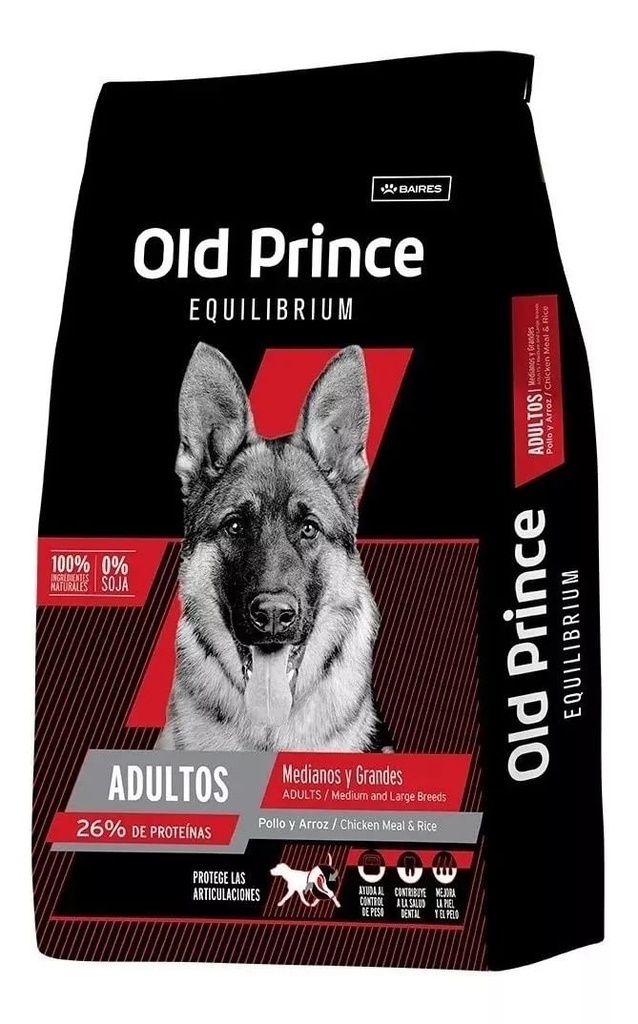PERROS ALIMENTO OLD PRINCE EQUILIBRIUM ADULTO MEDIANO GRANDE 3KG