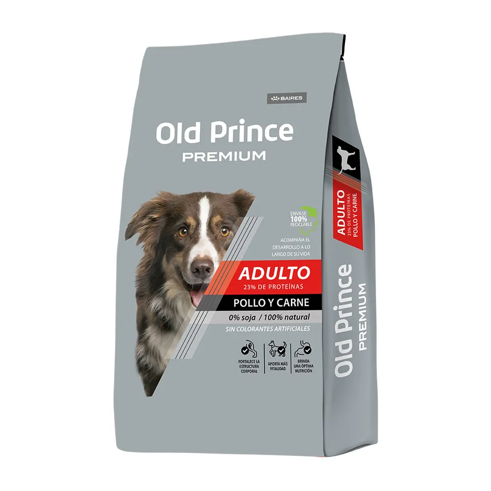 PERROS ALIMENTO OLD PRINCE PREMIUM ADULTO POLLO Y CARNE 20 KG