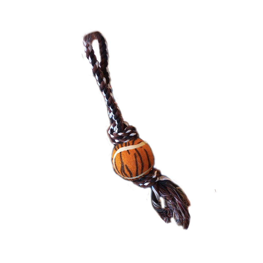 SOGA NUDO CON PELOTA ANIMAL PRINT