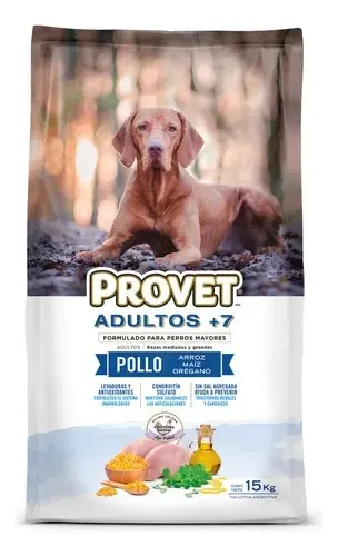 PERROS ALIMENTO PROVET ADULTO 7+ SENIOR 15KG