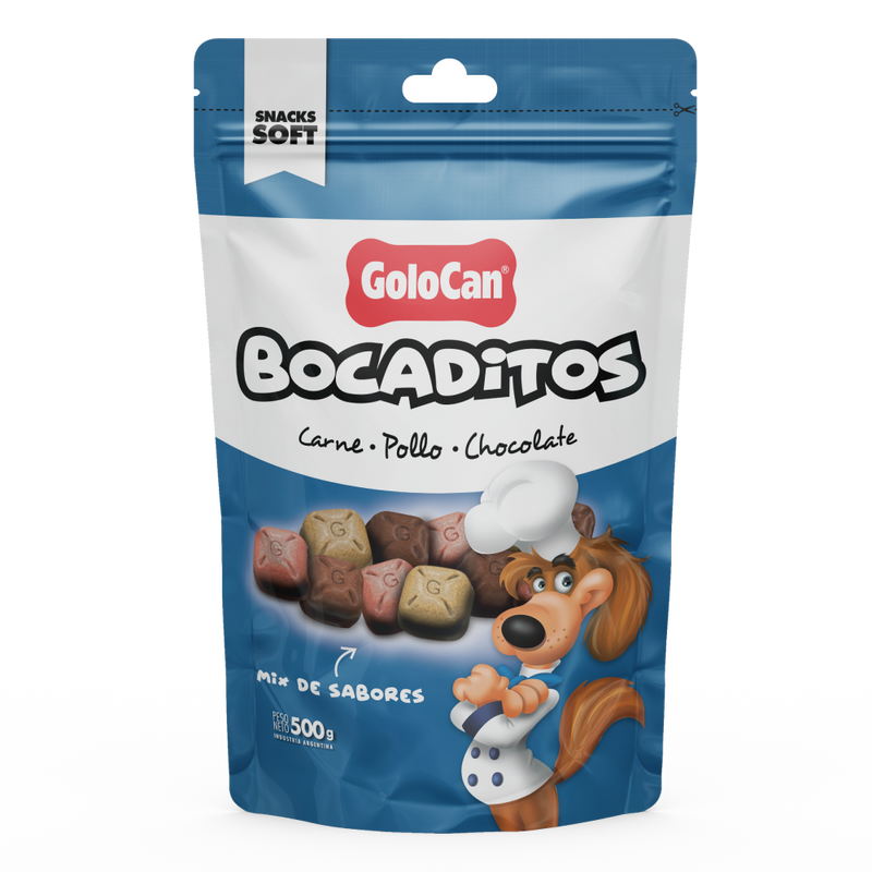 BOCADITOS CARNE-POLLO-CHOCOLATE 500GR