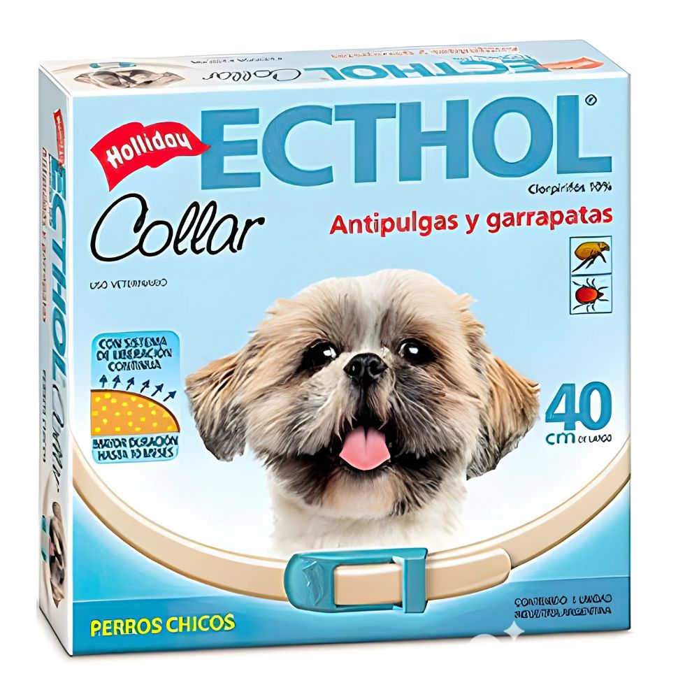 COLLAR ANTIPULGAS PERROS CHICO - MEDIANO ECTHOL - HOLLIDAY