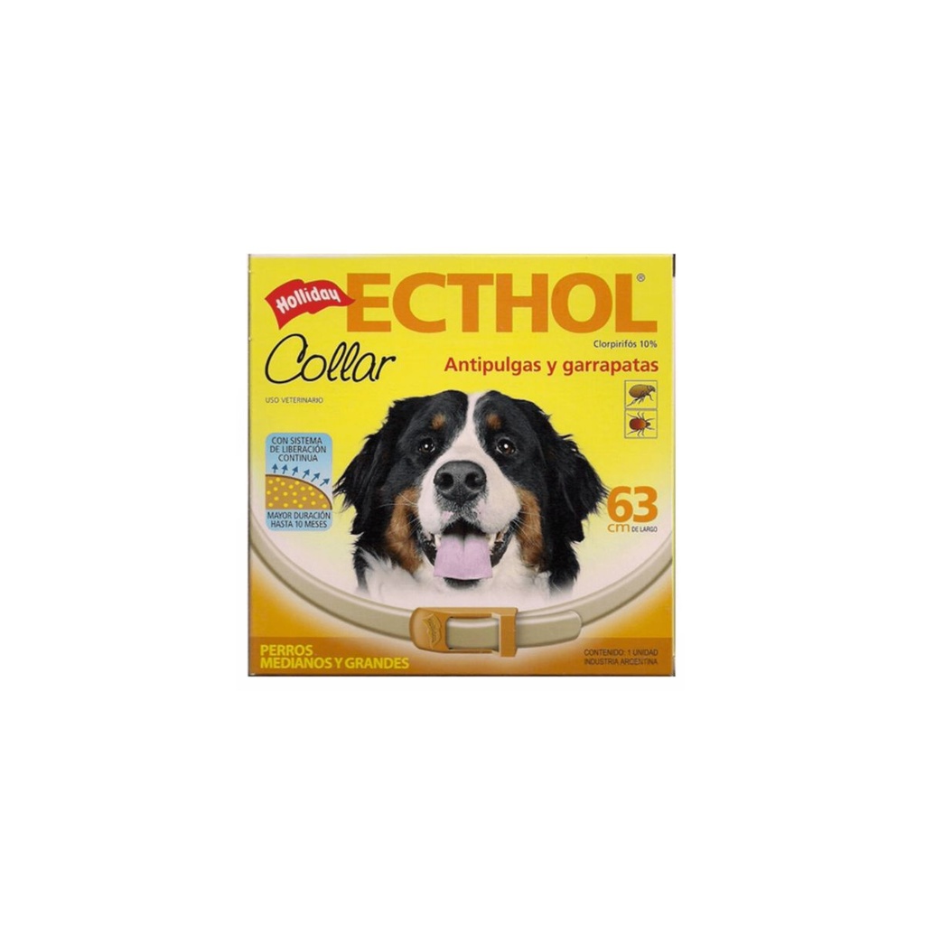 COLLAR ANTIPULGAS PERROS GRANDE ECTHOL - HOLLIDAY