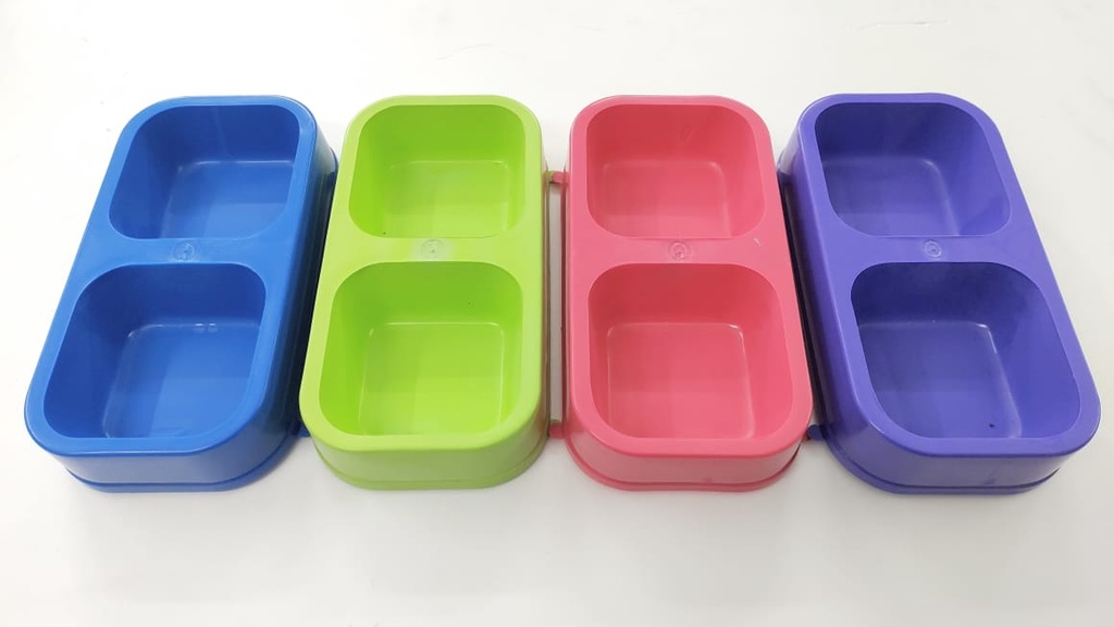 COMEDERO DOBLE RECTANGULAR (28X16X5 CM)