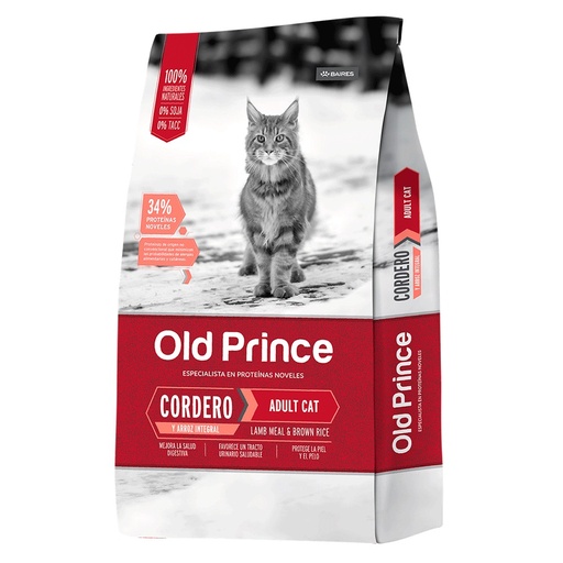 [BZN314] GATOS ALIMENTO OLD PRINCE NOVEL ADULTO CORDERO 3 KG