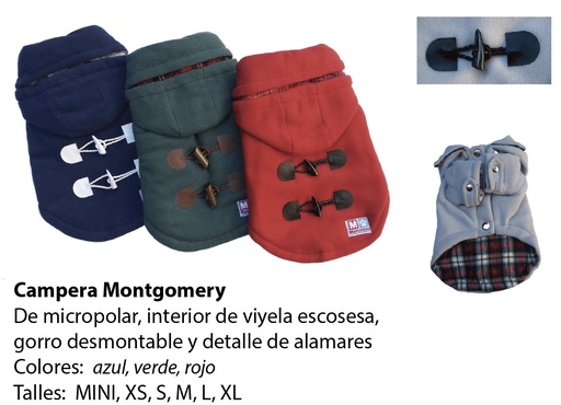 [BZN444] INDUMENTARIA CAMPERA MONTGOMERY MANCHITAS M