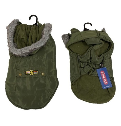 [BZN482] INDUMENTARIA PARKA CON POLAR VERDE T.S (30CM)