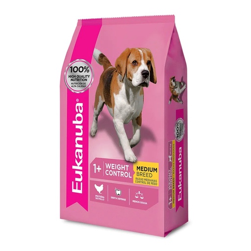 [BZN697] PERROS ALIMENTO EUKANUBA ADULTO MEDIANO WEIGHT CONTROL 3 KG
