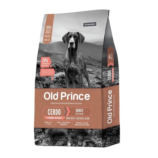 [BZN717] PERROS ALIMENTO OLD PRINCE NOVEL ADULTO CERDO 15 KG