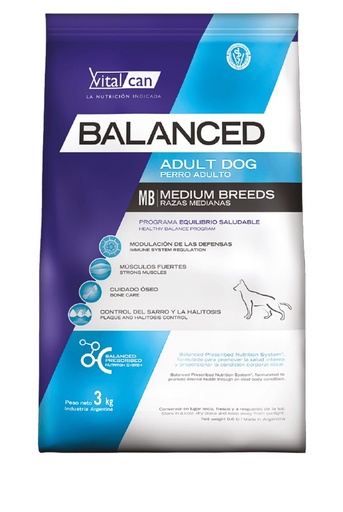 [BZN758] PERROS ALIMENTO VITAL CAN ADULTO MEDIANO BALANCED 3 KG