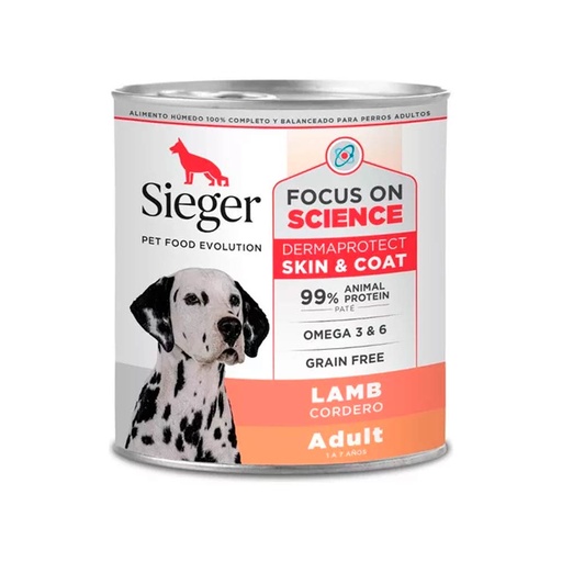 [BZN773] PERROS ALIMENTO HÚMEDO SIEGER ADULTO CORDERO DERMAPROTECT 340G