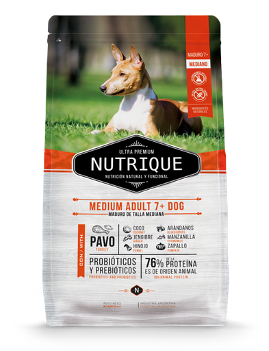 [BZN786] PERROS ALIMENTO NUTRIQUE MEDIUM ADULT +7 (SENIOR) 3 KG