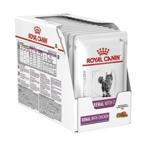 [BZN875] POUCH GATOS ROYAL CANIN RENAL CHICKEN X 85 G