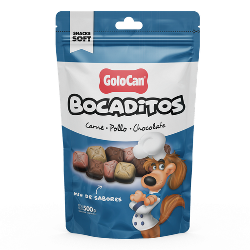 [BZN59] BOCADITOS CARNE-POLLO-CHOCOLATE 500GR