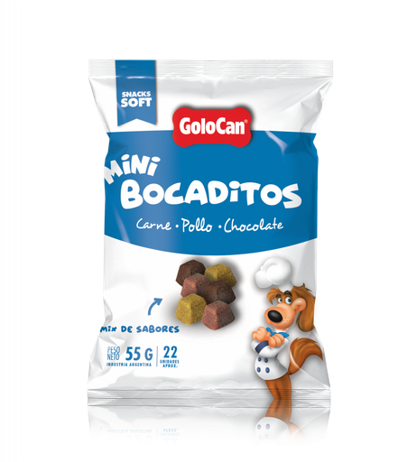 [BZN71] BOCADITOS MINI CARNE-POLLO-CHOCOLATE 55GR