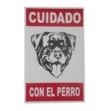 [BZN107] CARTELES CUIDADO CON EL PERROS